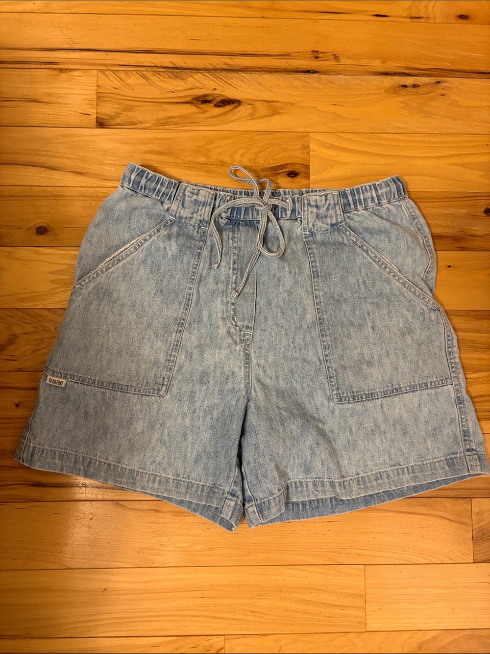 Vintage Blassport Denim Shorts with tie waist  (size 8)